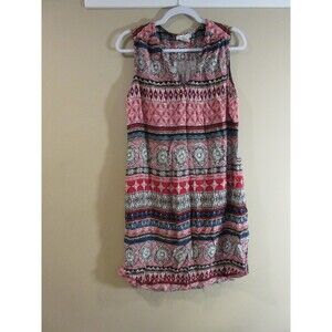 Beach Lunch Lounge Sun Dress Womens Large Multicolor Geometric Pattern